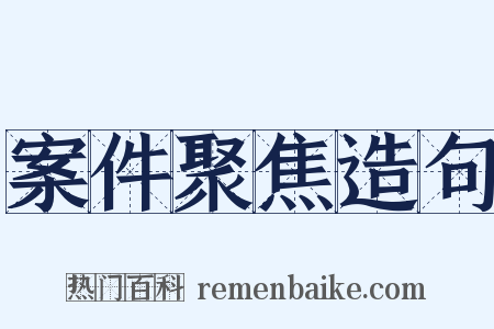 案件聚焦造句是什么意思的图片